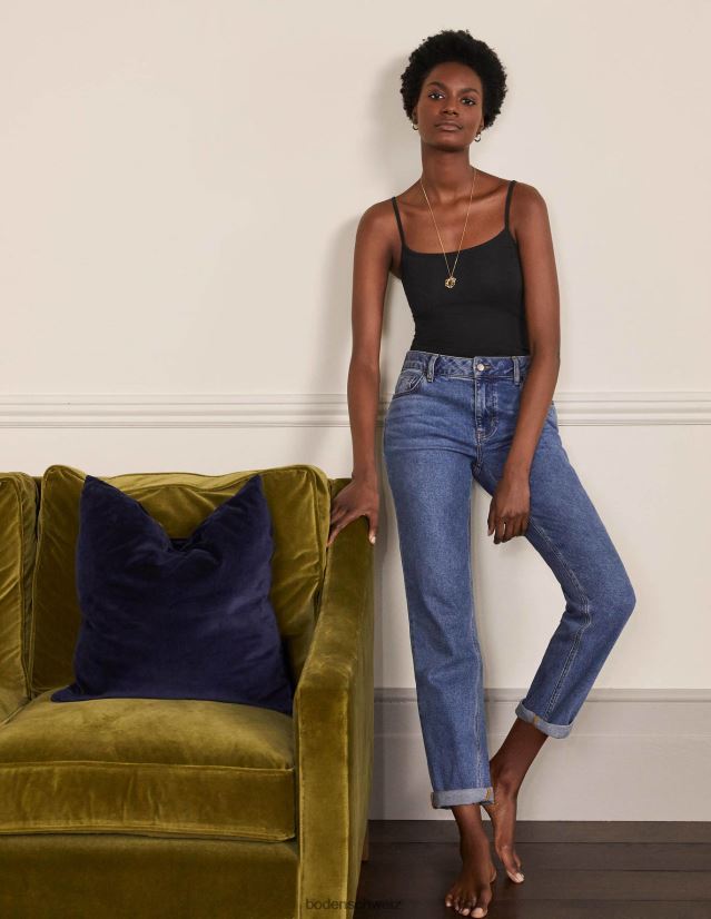 Boden Frauen schlichtes Cami-Oberteil VH86PT203 Kleidung Schwarz