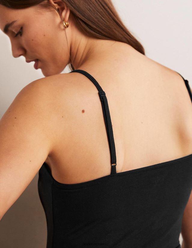 Boden Frauen schlichtes Cami-Oberteil VH86PT203 Kleidung Schwarz
