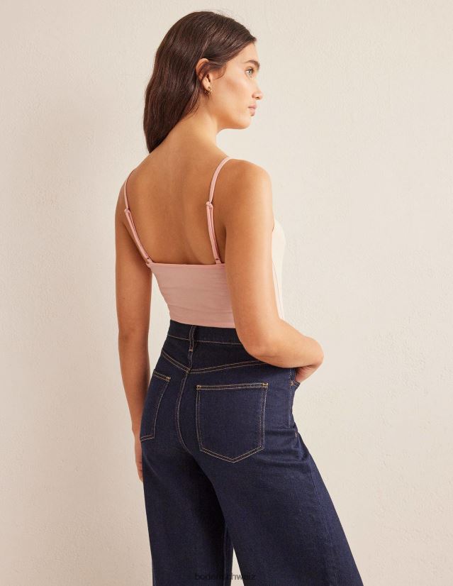 Boden Frauen schlichtes Cami-Oberteil VH86PT204 Kleidung hell beige