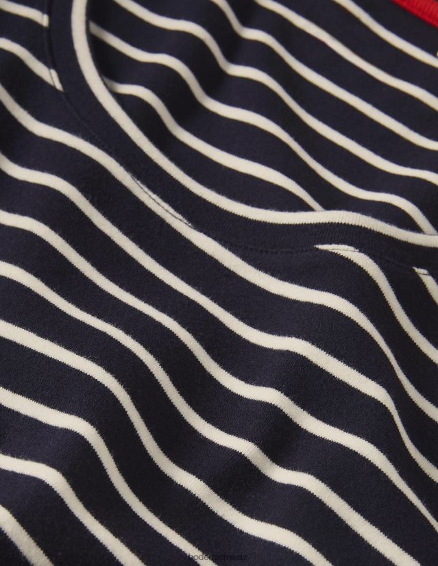 Boden Frauen unverzichtbare Weste VH86PT1628 Kleidung Marine/Elfenbein gestreift