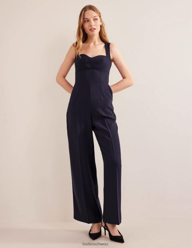 Boden Frauen Sweetheart-Jumpsuit mit weitem Bein VH86PT1198 Kleidung Marine