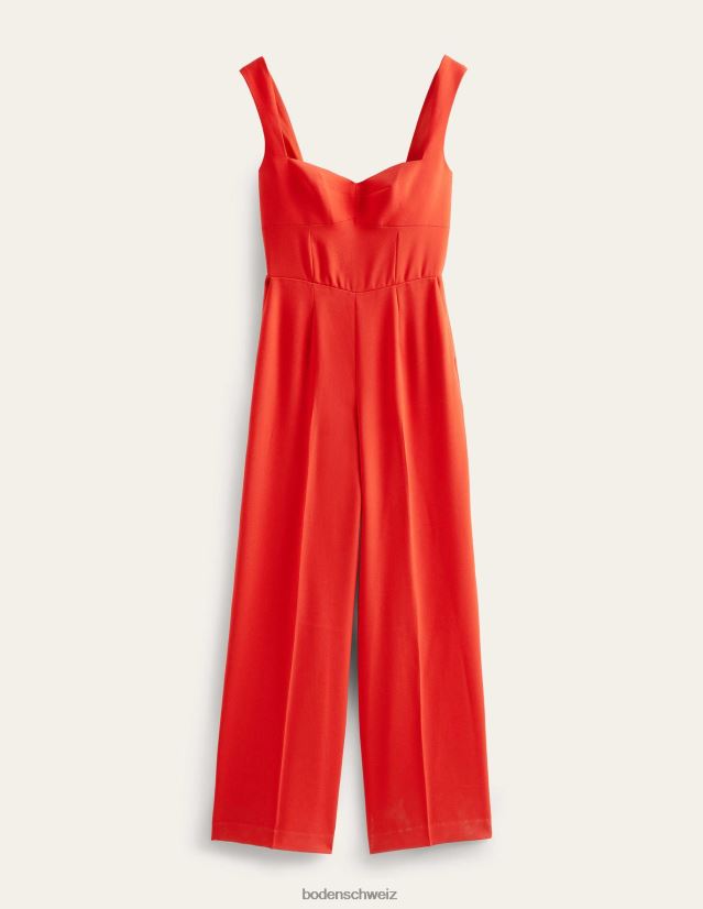 Boden Frauen Sweetheart-Jumpsuit mit weitem Bein VH86PT1292 Kleidung Zinnoberrot