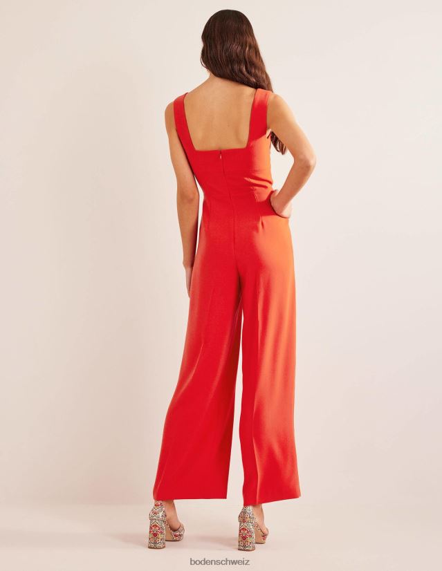 Boden Frauen Sweetheart-Jumpsuit mit weitem Bein VH86PT1292 Kleidung Zinnoberrot