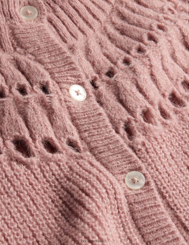 Boden Frauen Flauschiger Rüschen-Cardigan VH86PT1688 Kleidung Dahlie rosa