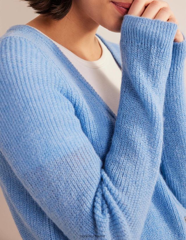 Boden Frauen Flauschiger, verkürzter Cardigan VH86PT2099 Kleidung Leinsamen