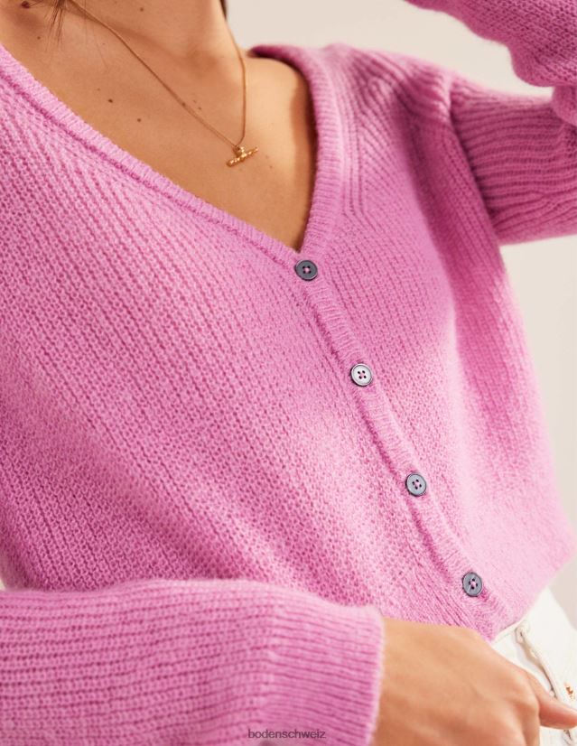 Boden Frauen Flauschiger, verkürzter Cardigan VH86PT2105 Kleidung Lavendelrose