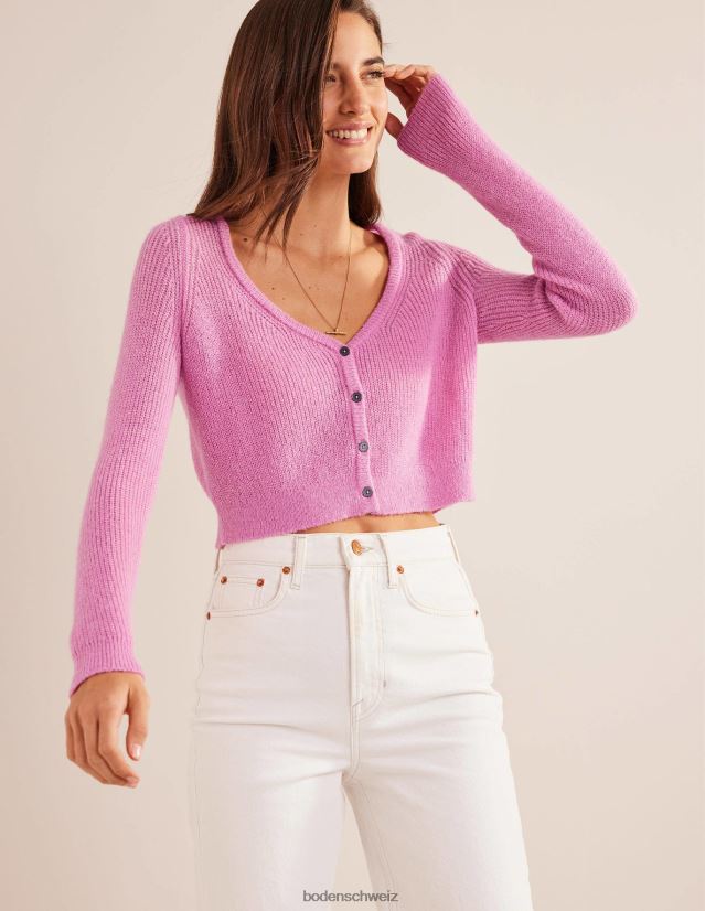 Boden Frauen Flauschiger, verkürzter Cardigan VH86PT2105 Kleidung Lavendelrose