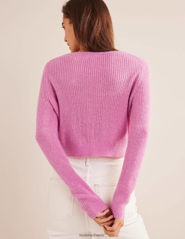 Boden Frauen Flauschiger, verkürzter Cardigan VH86PT2105 Kleidung Lavendelrose