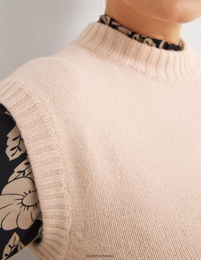 Boden Frauen Klobiges Tanktop aus Kaschmir mit Rundhalsausschnitt VH86PT2474 Kleidung Seil