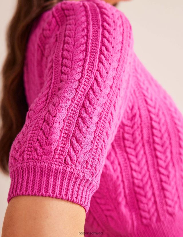 Boden Frauen Kurzer Cardigan mit Schleifenbesatz VH86PT625 Kleidung Phlox rosa