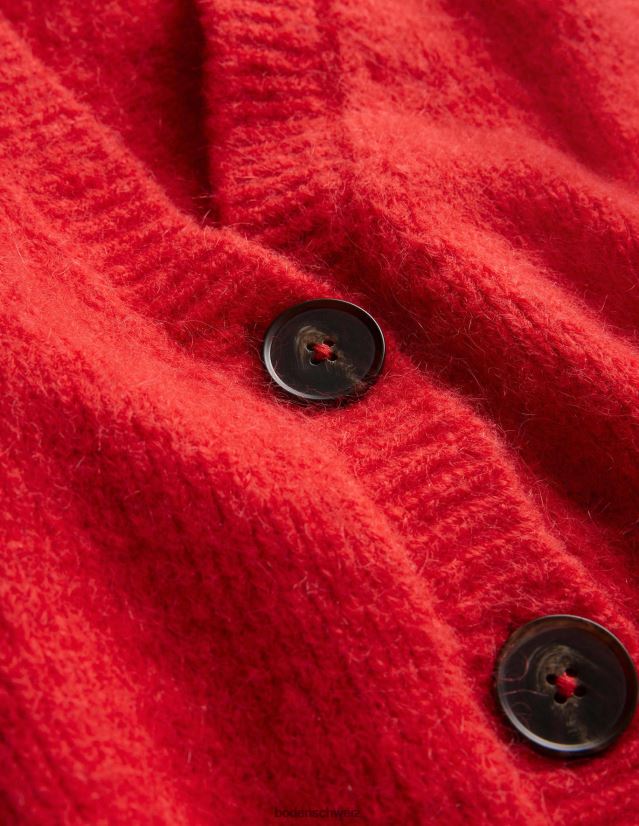 Boden Frauen Kurzes, flauschiges Cardigan-Tanktop VH86PT2053 Kleidung Hochrisikorot