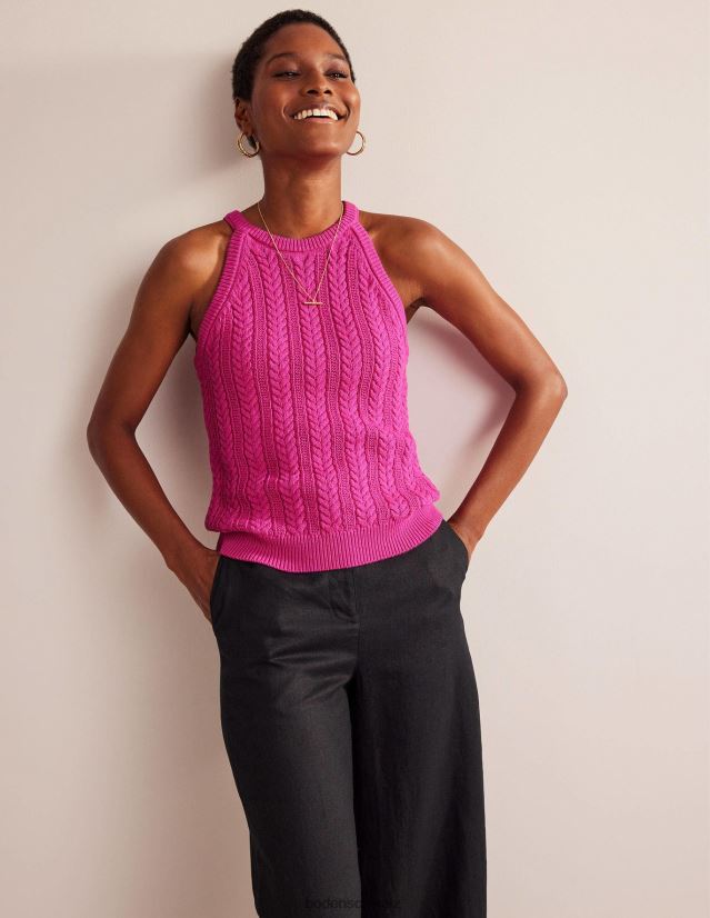 Boden Frauen Maschengestricktes Tanktop VH86PT623 Kleidung Phlox rosa