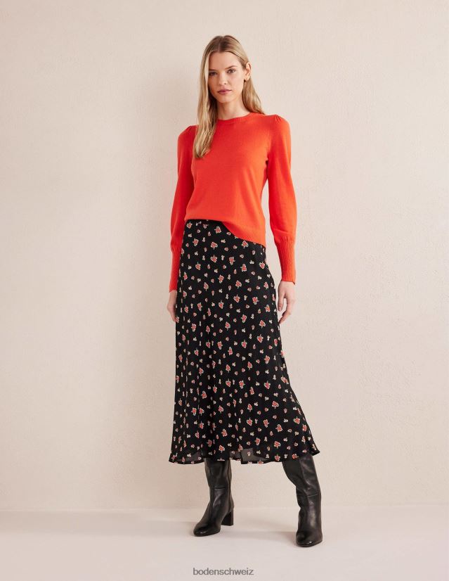 Boden Frauen Merinopullover mit Knopfmanschette VH86PT2071 Kleidung Melonen-Crush