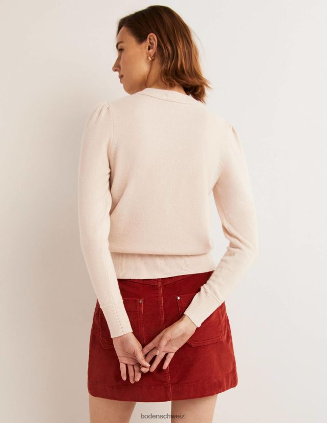 Boden Frauen Pullover aus Kaschmir mit Puffärmeln VH86PT1551 Kleidung Seil