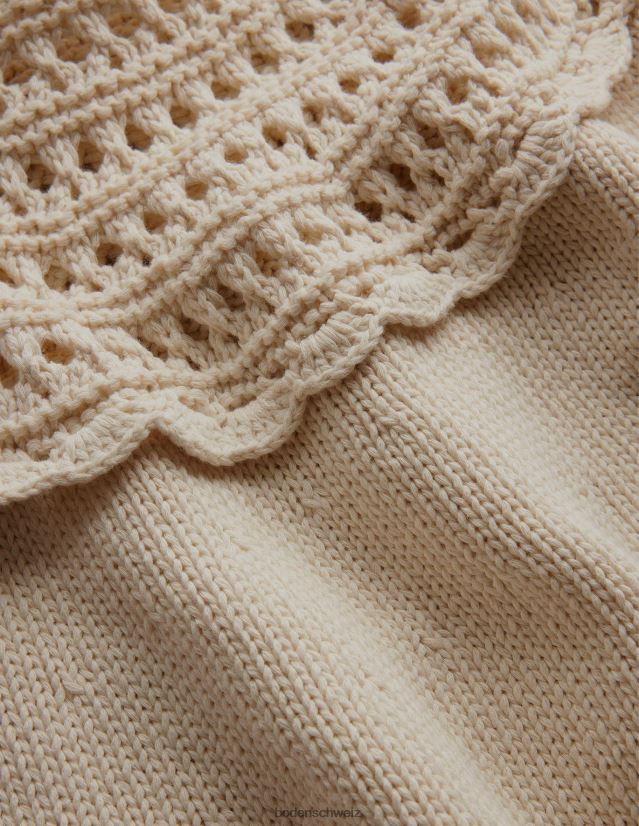 Boden Frauen Pullover mit Häkelpasse VH86PT1266 Kleidung Lammfell