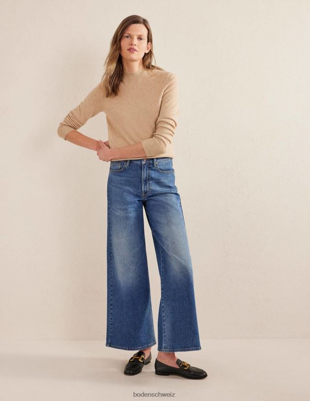 Boden Frauen Rollkragenpullover aus Kaschmir VH86PT1249 Kleidung Chinchilla-Melange