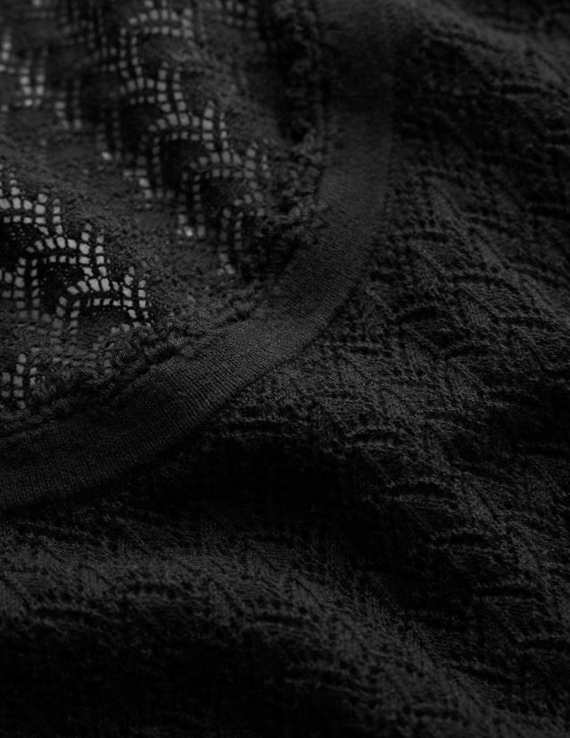 Boden Frauen Tanktop aus Pointelle-Strick VH86PT1583 Kleidung Schwarz