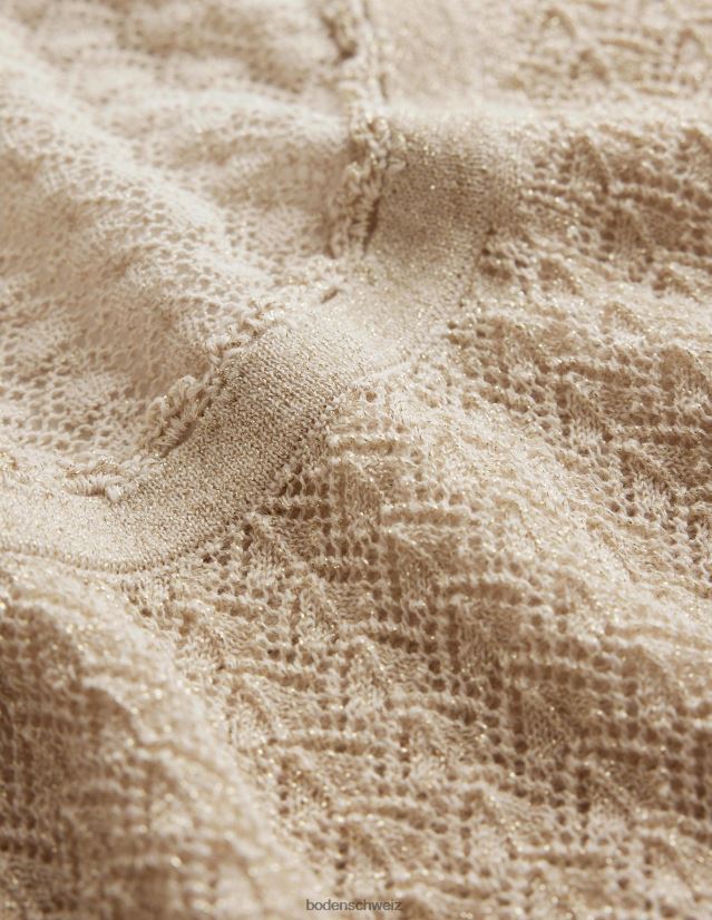 Boden Frauen Tanktop aus Pointelle-Strick VH86PT1896 Kleidung goldener Glanz