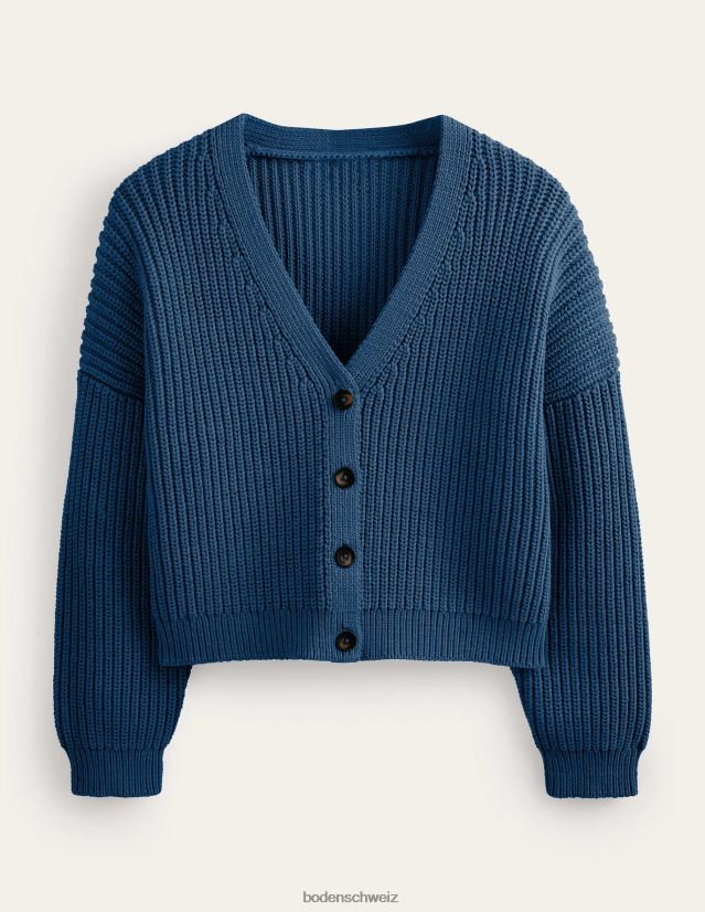 Boden Frauen Übergroßer gerippter Cardigan VH86PT1141 Kleidung Marine