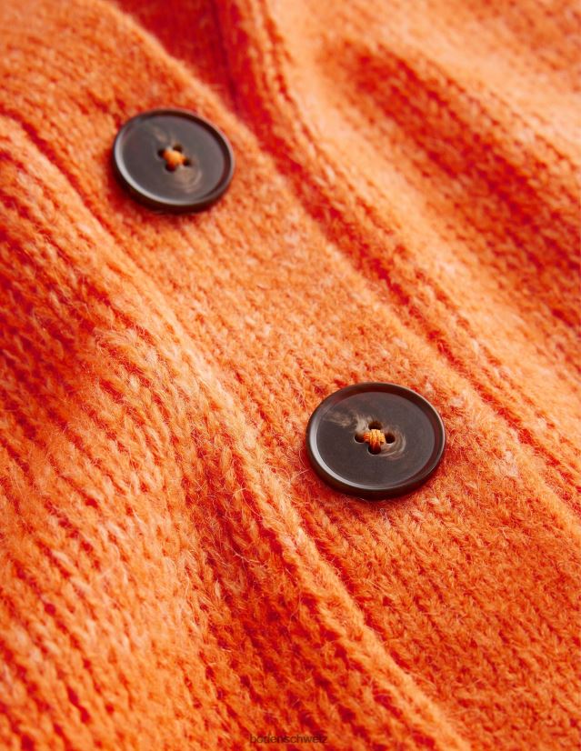 Boden Frauen flauschige Strickjacke VH86PT2132 Kleidung Orange Ombre