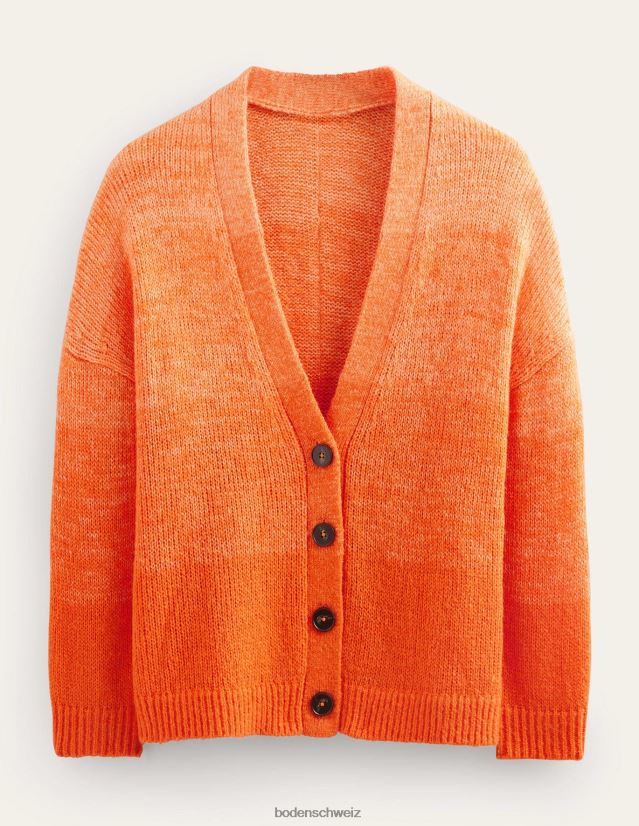 Boden Frauen flauschige Strickjacke VH86PT2132 Kleidung Orange Ombre