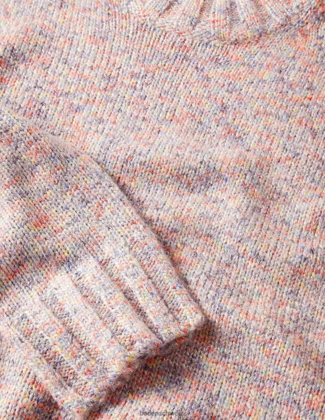 Boden Frauen gesprenkelter, flauschiger Pullover VH86PT1544 Kleidung graue Melange