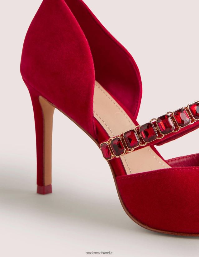 Boden Frauen Rote Pumps mit Kristallriemen und Absatz VH86PT2384 Schuhwerk Weihnachtsstern