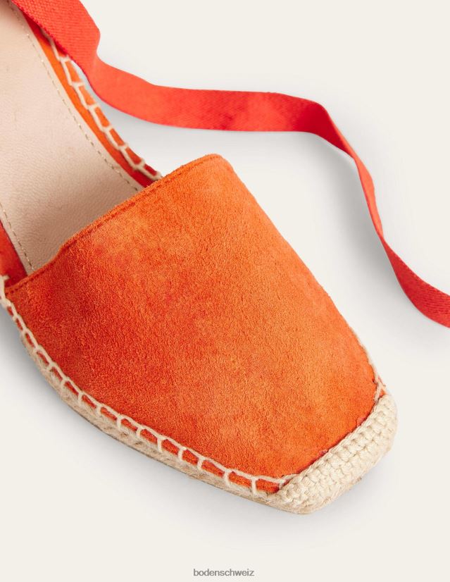 Boden Frauen Esme Espadrille-Wedges VH86PT2289 Schuhwerk Zinnoberrot