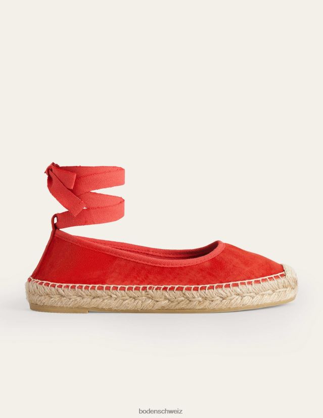 Boden Frauen Espadrilles mit Knöchelbindung VH86PT2301 Schuhwerk Zinnoberrot