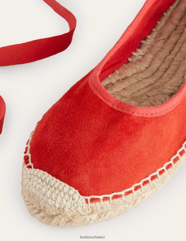Boden Frauen Espadrilles mit Knöchelbindung VH86PT2301 Schuhwerk Zinnoberrot