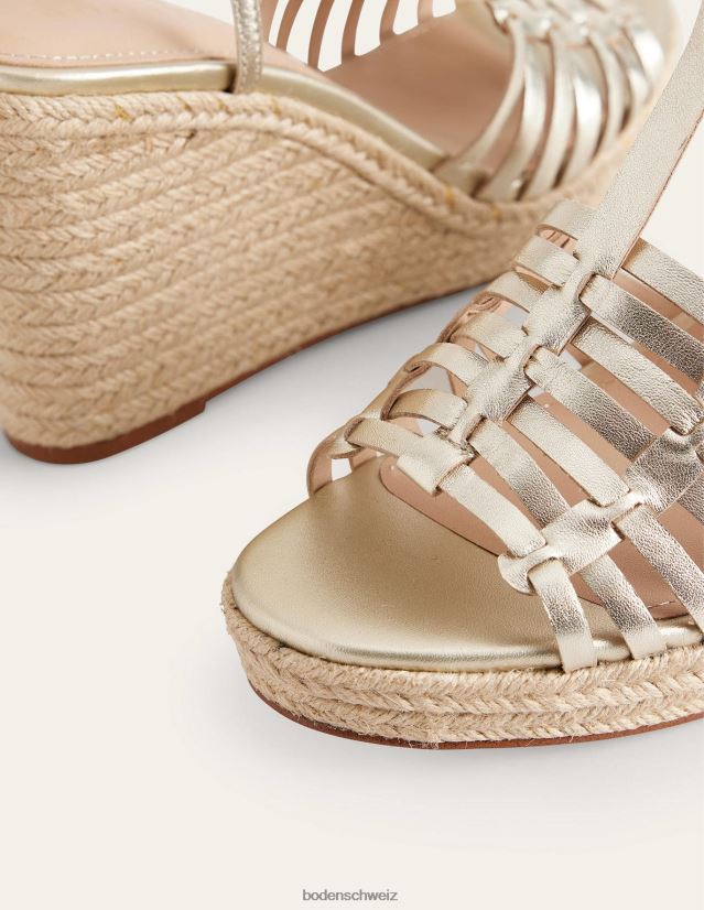 Boden Frauen Riemchen-Espadrille-Wedges VH86PT714 Schuhwerk Gold