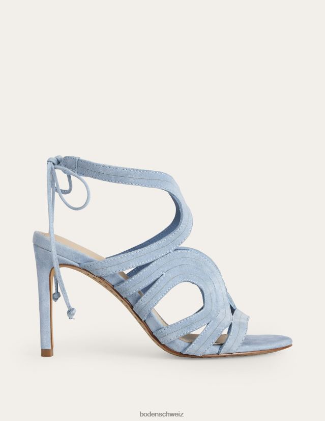 Boden Frauen Cut-out-Sandalen mit Absatz VH86PT703 Schuhwerk Delphinblaues Wildleder