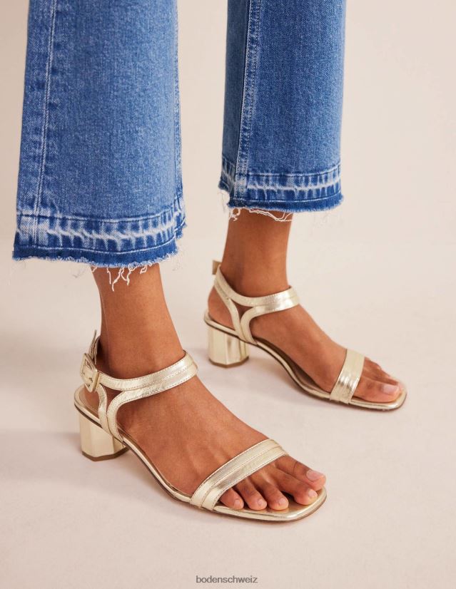 Boden Frauen Sandalen mit Blockabsatz VH86PT705 Schuhwerk Gold