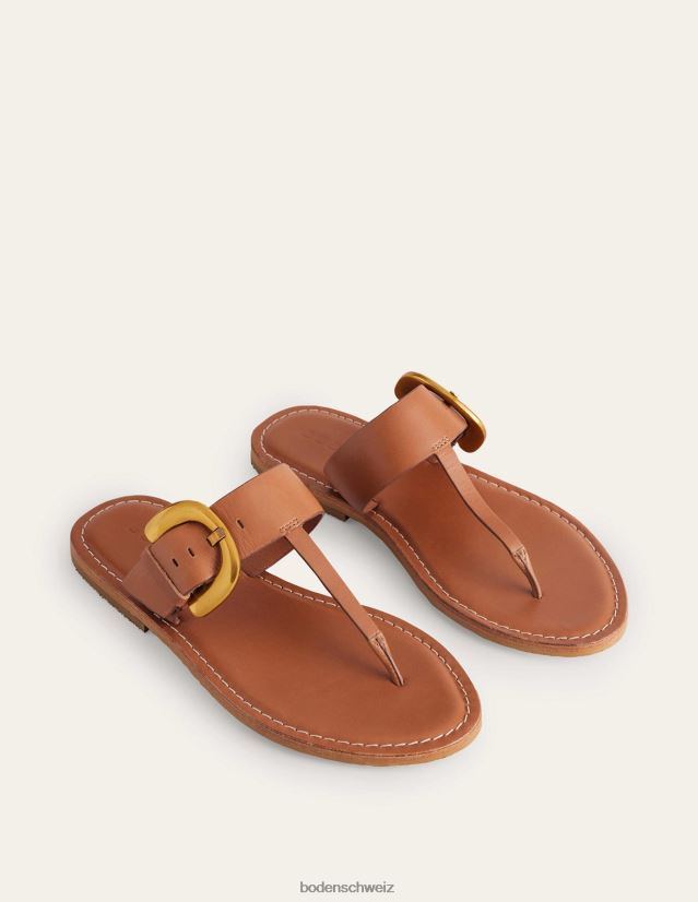 Boden Frauen Sandalen mit Zehensteg und Schnalle VH86PT691 Schuhwerk bräunen