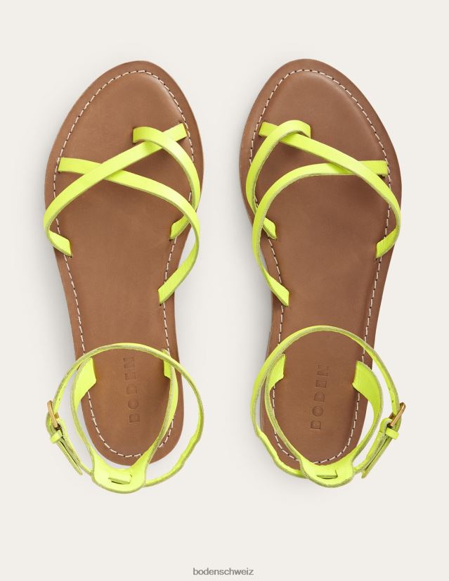 Boden Frauen einfache flache Sandale VH86PT2601 Schuhwerk Citrus-Box-Leder