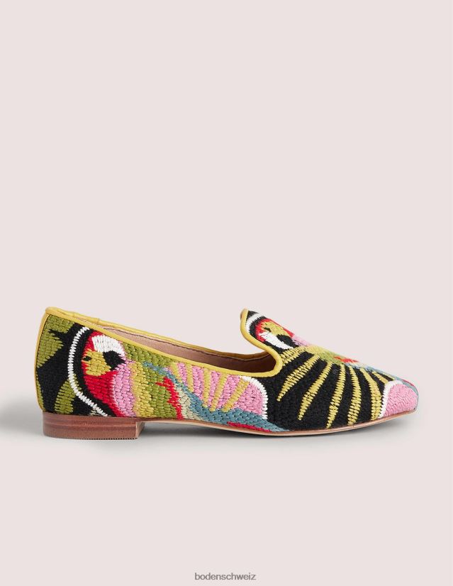 Boden Frauen Loafer mit Gobelin-Stickerei VH86PT2372 Schuhwerk Papagei
