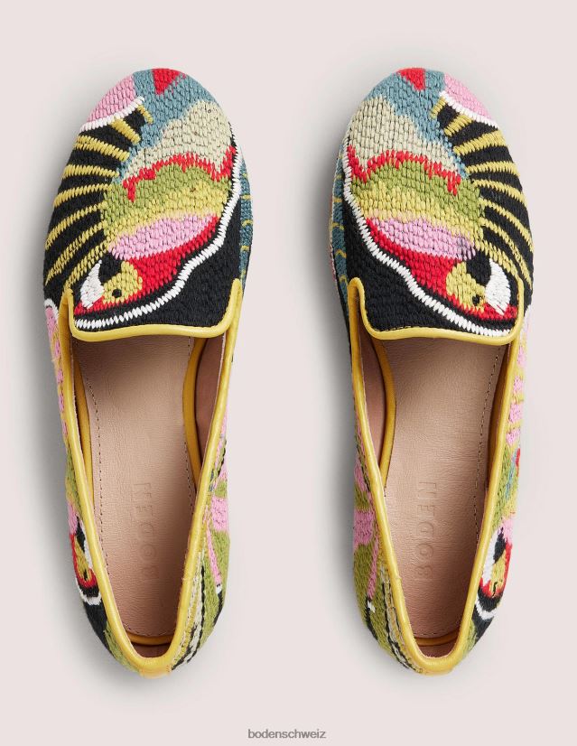 Boden Frauen Loafer mit Gobelin-Stickerei VH86PT2372 Schuhwerk Papagei