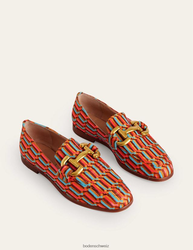 Boden Frauen Trensen-Jacquard-Loafer VH86PT2296 Schuhwerk geogewebtes Textil