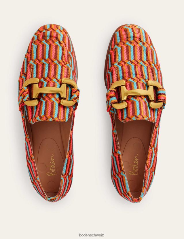 Boden Frauen Trensen-Jacquard-Loafer VH86PT2296 Schuhwerk geogewebtes Textil