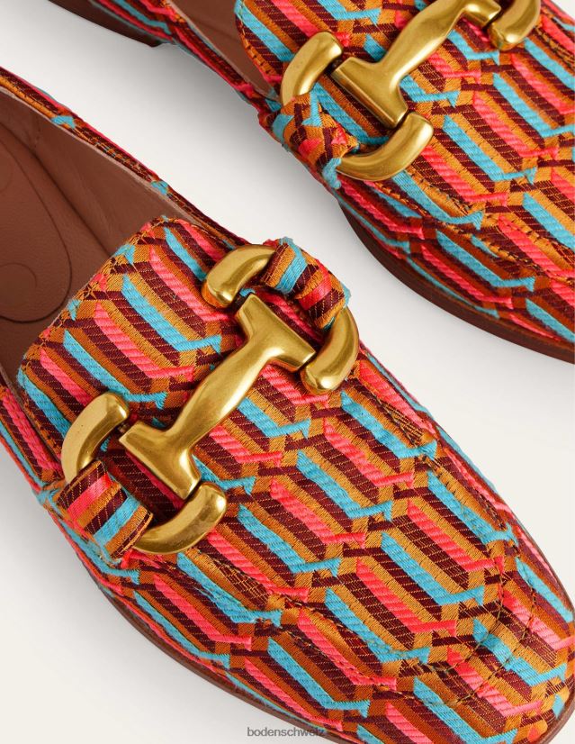 Boden Frauen Trensen-Jacquard-Loafer VH86PT2296 Schuhwerk geogewebtes Textil