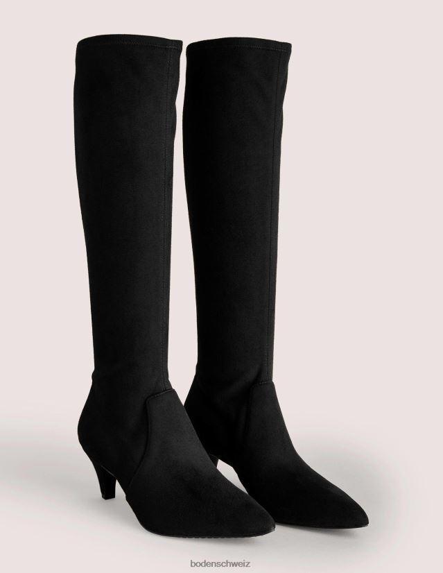 Boden Frauen Stretch-Kniestiefel mit Kitten-Heel VH86PT2303 Schuhwerk Schwarz