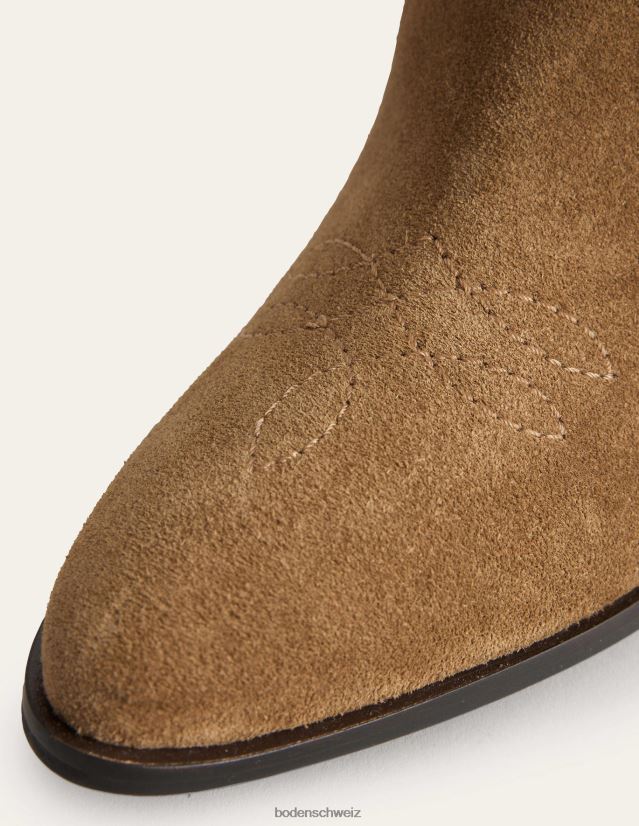 Boden Frauen Western-Stiefeletten VH86PT2302 Schuhwerk Muscovado-Rindswildleder