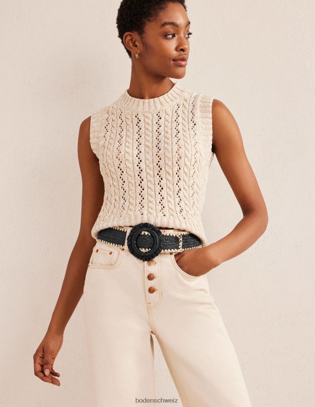 Boden Frauen Bastgürtel VH86PT2385 Zubehörteil Schwarz