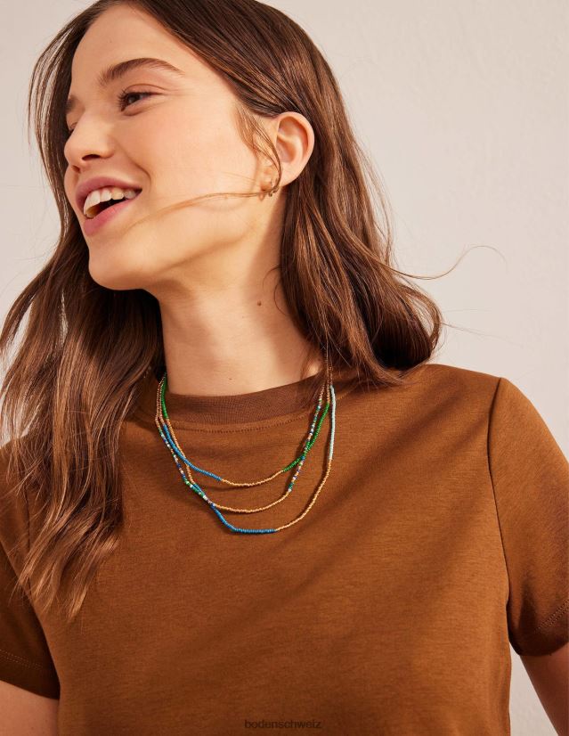 Boden Frauen Perlenkette VH86PT2333 Zubehörteil Blau-Multi