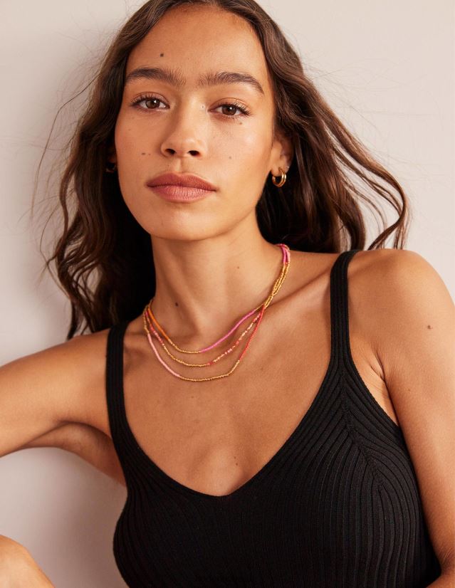 Boden Frauen Perlenkette VH86PT736 Zubehörteil rosa multi