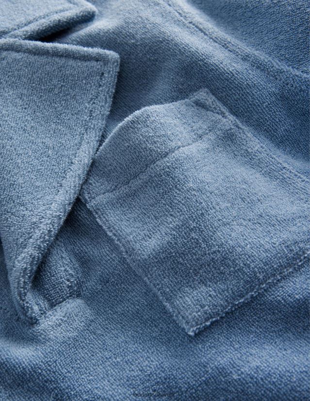 Boden Jungen Frottee-Polo VH86PT871 Kleidung kieselblau