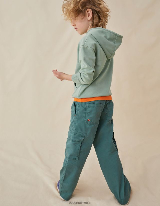 Boden Jungen Weite Beinladungen VH86PT911 Kleidung Monstergrün