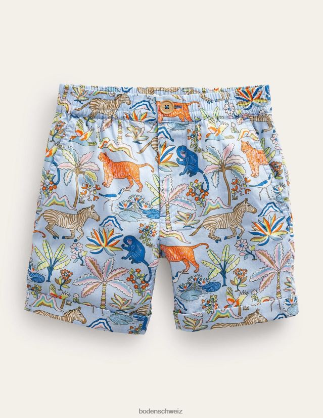 Boden Jungen Schicke Roll-Up-Shorts VH86PT876 Kleidung Surfen Sie im tropischen Garten