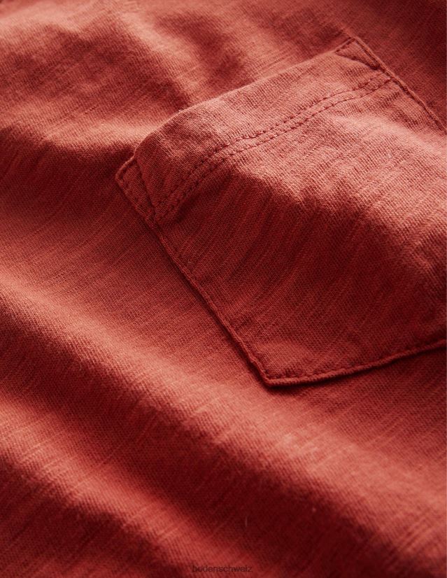 Boden Jungen Gewaschenes Slub-T-Shirt VH86PT857 Kleidung geröstete Kastanie