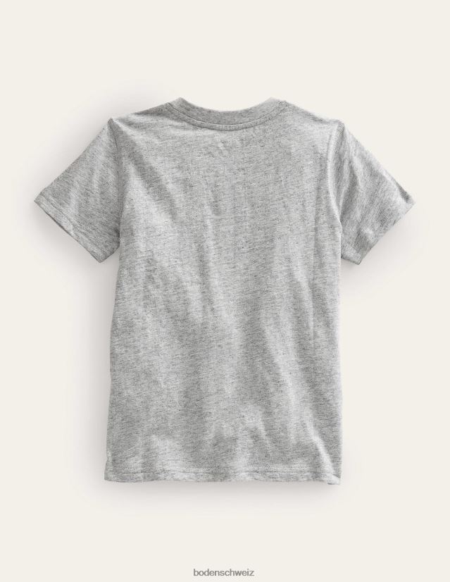 Boden Jungen Henley-T-Shirt aus gewaschener Baumwolle VH86PT3029 Kleidung grauer Mergel